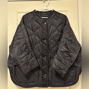 The Frankie Shop Teddy Quilted Jacket - Black